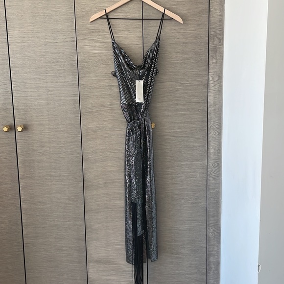 Zara hun metal sequin belted dress. - Picture 8 of 11